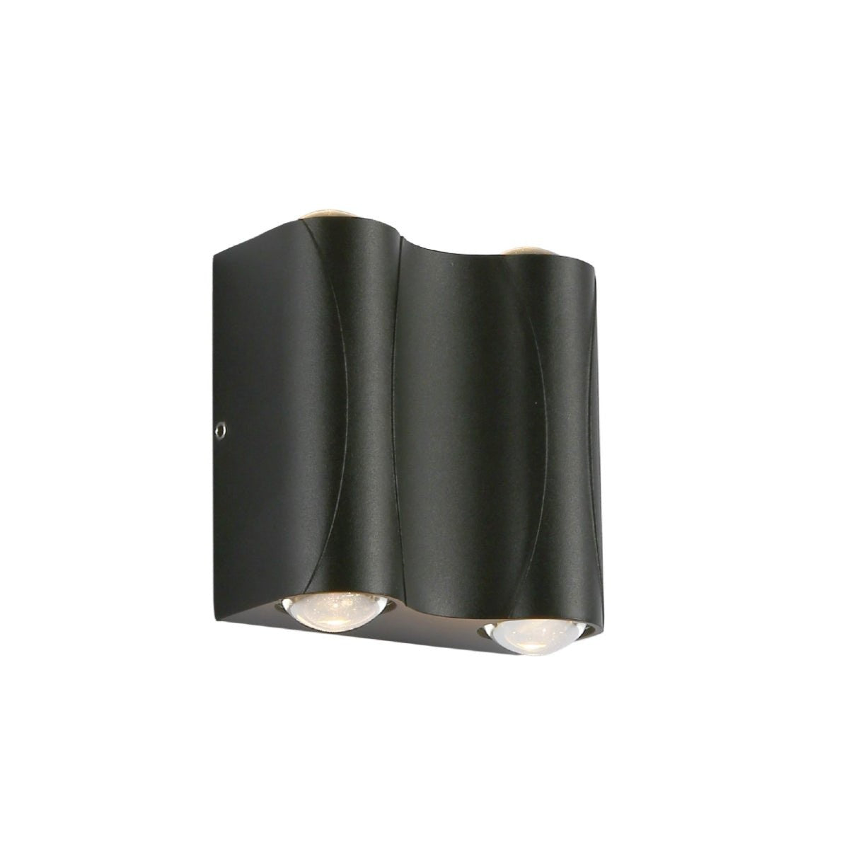 Black Corrugated Up Down Outdoor Modern LED Wall Light