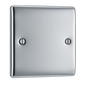 BG Nexus Metal Polished Chrome Blank Plate