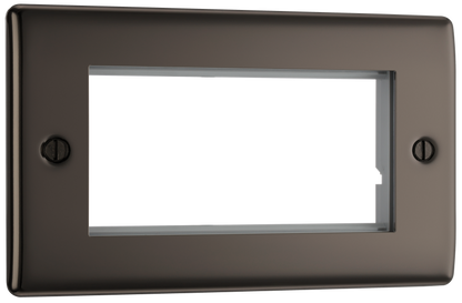 BG Nexus Metal Black Nickel Euro Module Front Plate