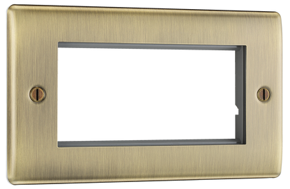 BG Nexus Metal Antique Brass Euro Module Front Plates