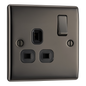 BG Nexus Metal Black Nickel 13A Switched Socket