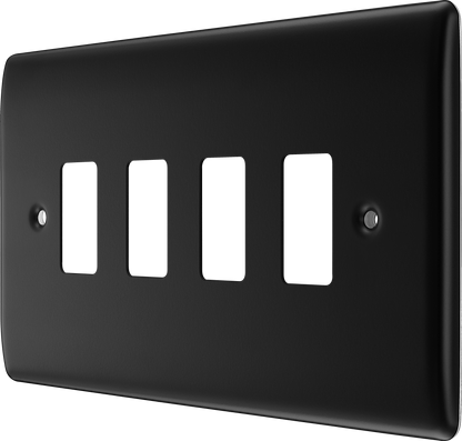 BG Nexus Metal Matt Black Grid Front Plate
