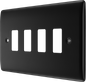BG Nexus Metal Matt Black Grid Front Plate