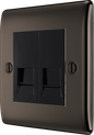 BG Nexus Metal Black Nickel Telephone & Data Outlet