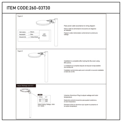 LED Outdoor Wall Light, Selectable 60-100W & 3CCT