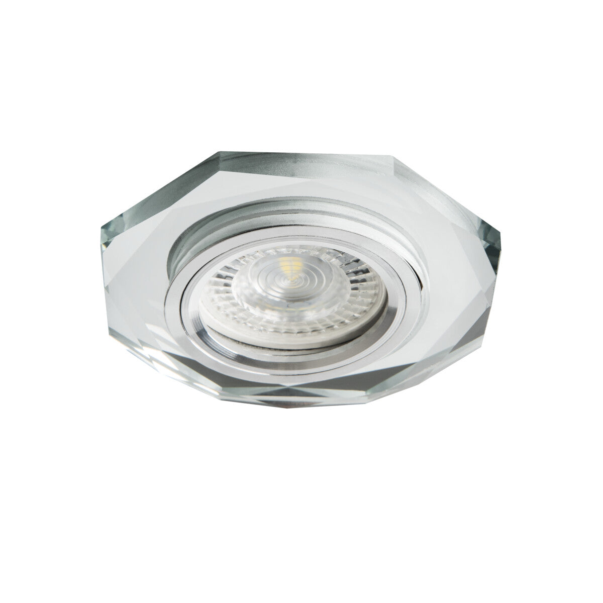 Kanlux MORTA GU10 Recessed Spotlight – Octagonal, Silver
