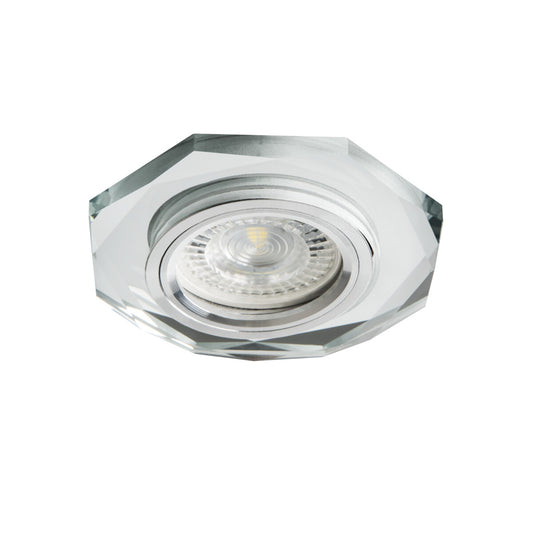 Kanlux MORTA GU10 Recessed Spotlight – Octagonal, Silver