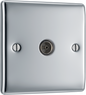 BG Nexus Metal Polished Chrome Co-Axial & Satellite Socket