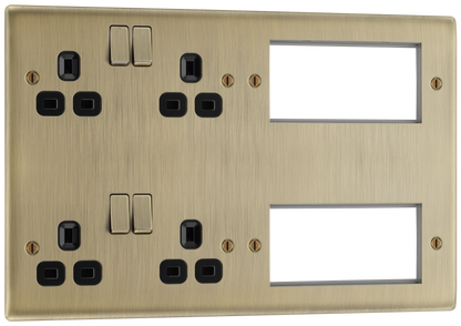 BG Nexus Metal Antique Brass Combination Plates