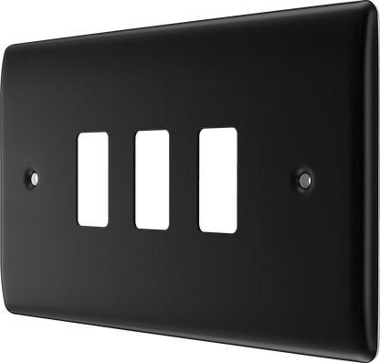 BG Nexus Metal Matt Black Grid Front Plate