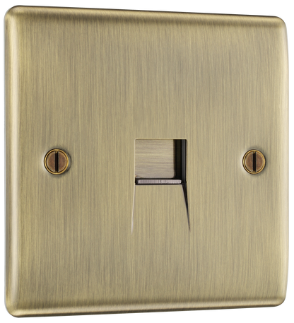 BG Nexus Metal Antique Brass Telephone & Data Outlets
