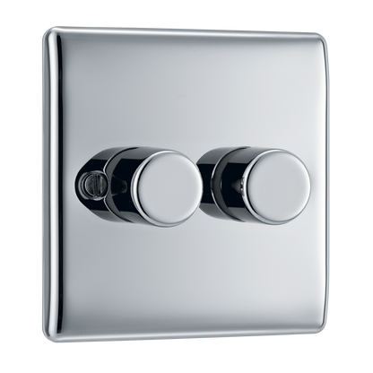 BG Nexus Metal Polished Chrome Dimmer Switch