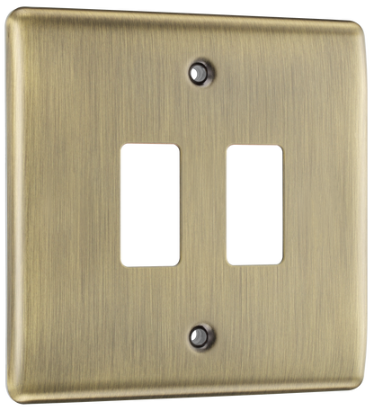 BG Nexus Metal Antique Brass Grid Front Plates