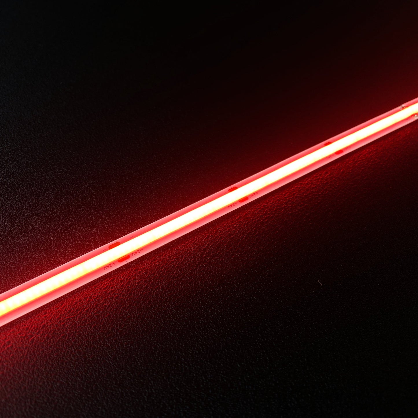 Red COB LED Strip Light - 24V, 528 LEDs/m, 14W/m