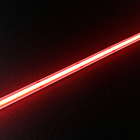 Red COB LED Strip Light - 24V, 528 LEDs/m, 14W/m