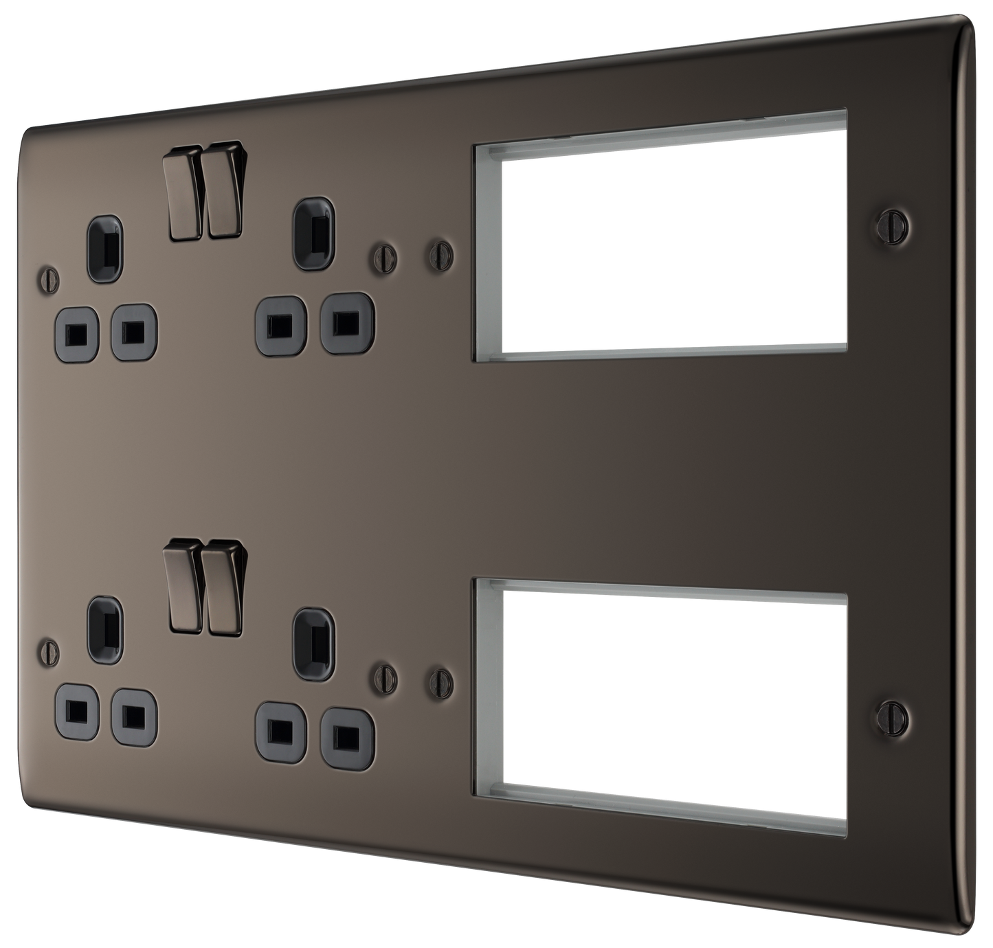 BG Nexus Metal Black Nickel Combination Plate