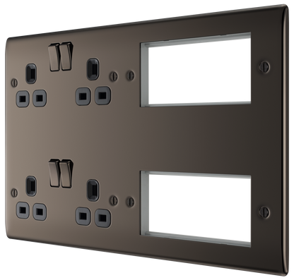 BG Nexus Metal Black Nickel Combination Plate