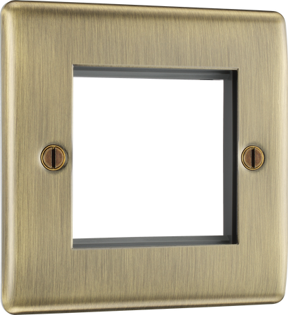 BG Nexus Metal Antique Brass Euro Module Front Plates