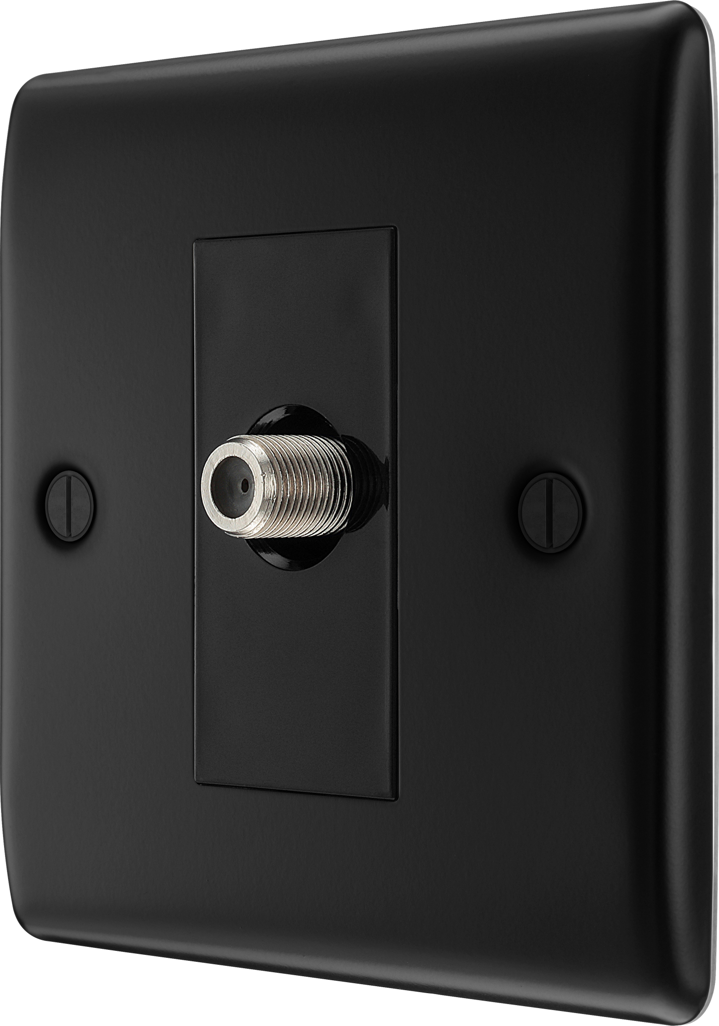 BG Nexus Metal Matt Black Co-Axial & Satellite Socket