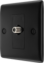 BG Nexus Metal Matt Black Co-Axial & Satellite Socket