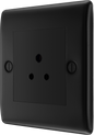 BG Nexus Metal Matt Black Round Pin Socket