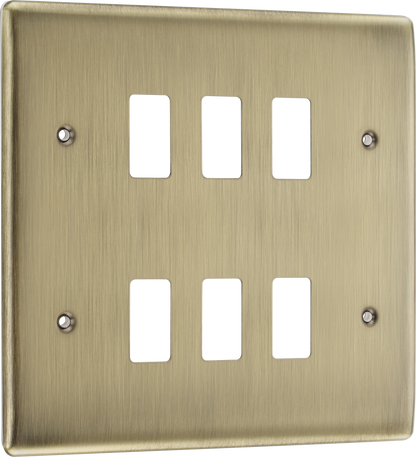 BG Nexus Metal Antique Brass Grid Front Plates