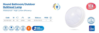 Rother Round LED Bulkhead, 24W, 2160LM, 6500K, Size;Ø195x195x70mm,PP, IP65