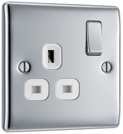 BG Nexus Metal Polished Chrome 13A Switched Socket