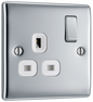 BG Nexus Metal Polished Chrome 13A Switched Socket