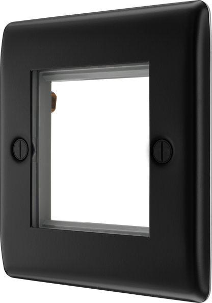 BG Nexus Metal Matt Black Euro Module Front Plate
