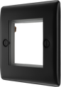 BG Nexus Metal Matt Black Euro Module Front Plate