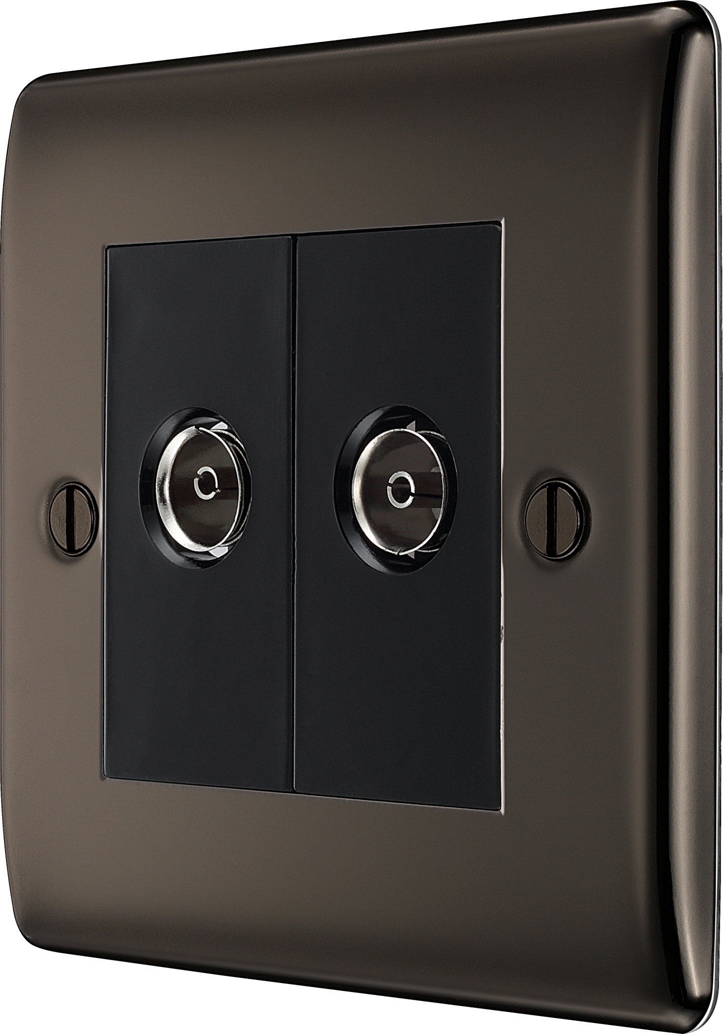 BG Nexus Metal Black Nickel Co-Axial & Satellite Socket