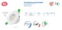 Rother LED FIRE Rated Downlight, 5W/7W selectable 4CCT AC200-240V
