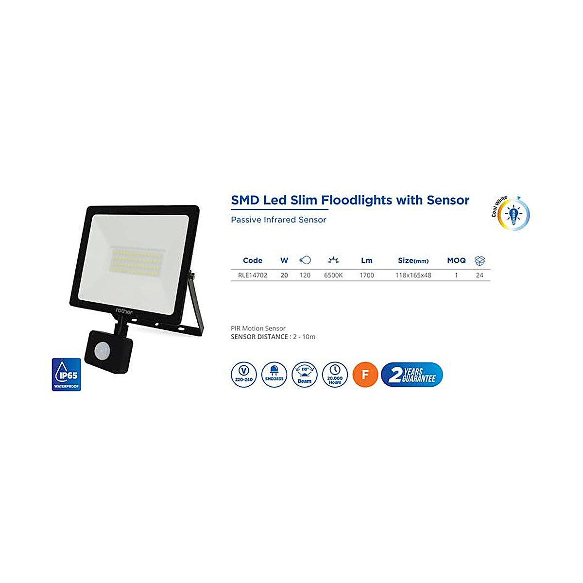 Rother SMD LED Floodlight With Sensor