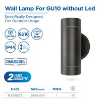 Rother WALL LAMP GU10 BULB END 220-240V Black with Sensor