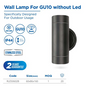 Rother WALL LAMP GU10 BULB END 220-240V Black with Sensor