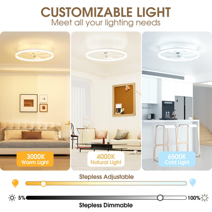 50cm Ceiling Fan with LED Light (3600LM) - White