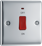 BG Nexus Metal Polished Chrome 45A Double Pole Switch