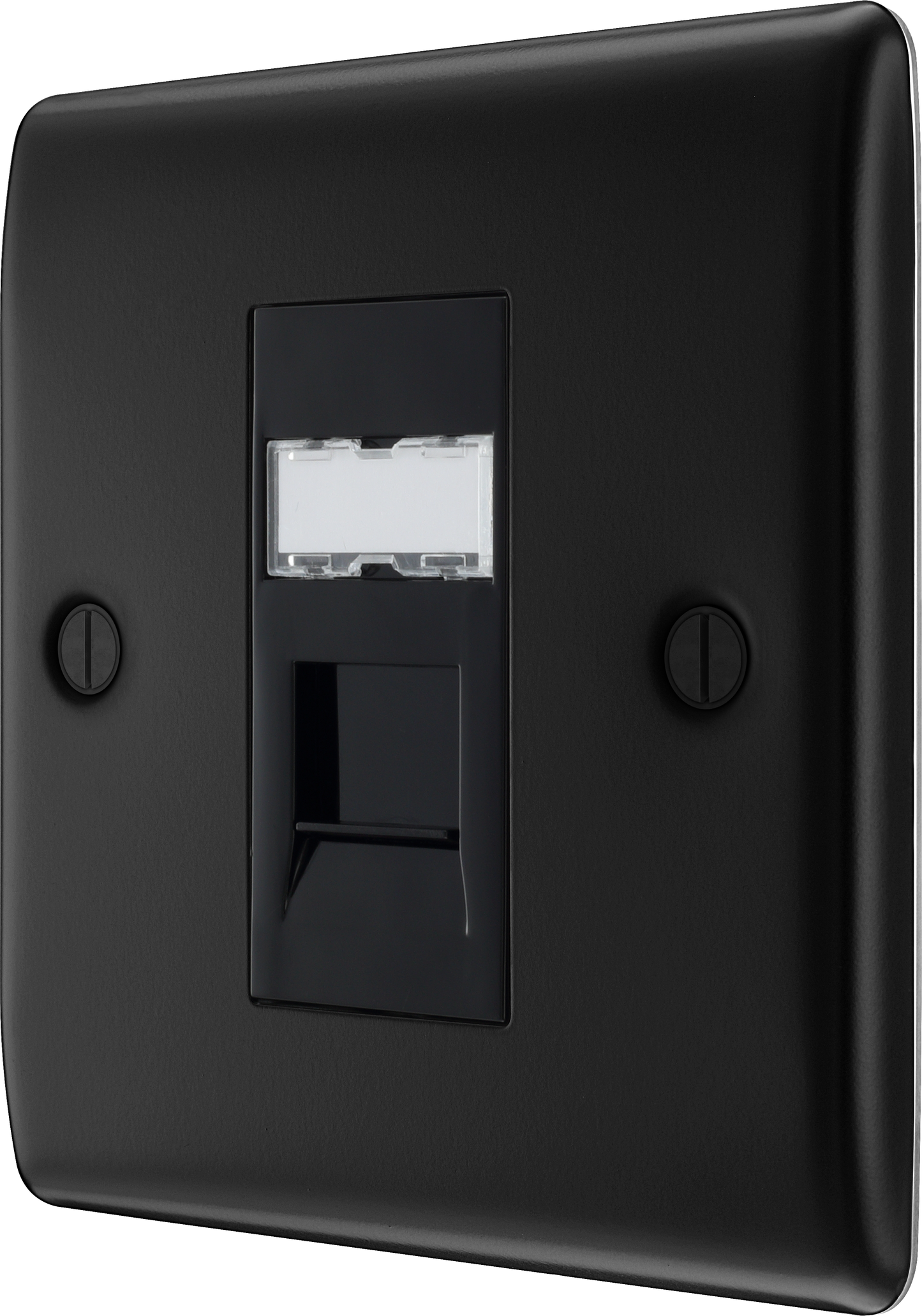 BG Nexus Metal Matt Black Telephone & Data Outlet