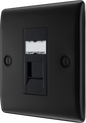 BG Nexus Metal Matt Black Telephone & Data Outlet