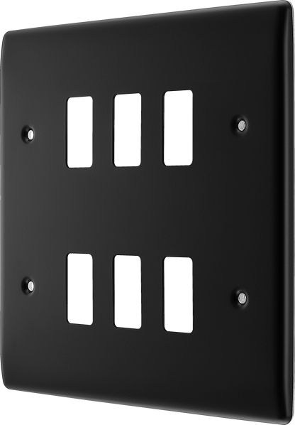 BG Nexus Metal Matt Black Grid Front Plate