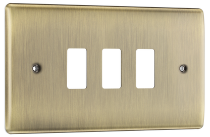 BG Nexus Metal Antique Brass Grid Front Plates