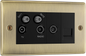 BG Nexus Metal Antique Brass Co-Axial & Satellite Sockets