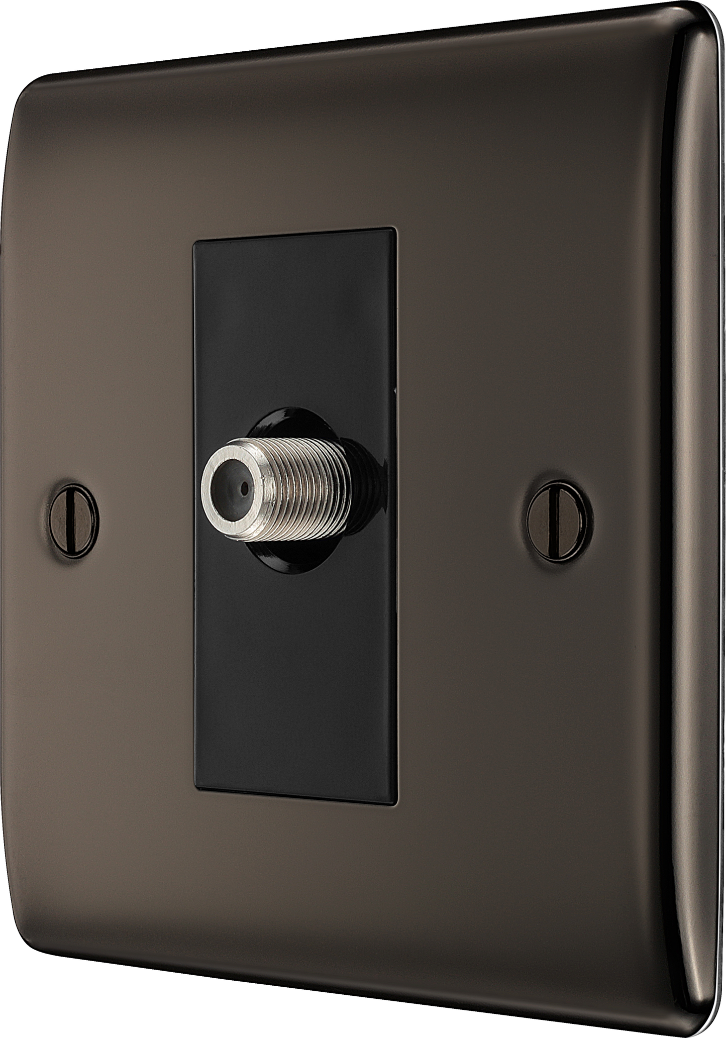 BG Nexus Metal Black Nickel Co-Axial & Satellite Socket