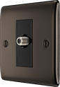 BG Nexus Metal Black Nickel Co-Axial & Satellite Socket