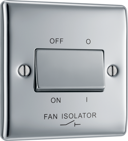 BG Nexus Metal Polished Chrome Fan Isolator