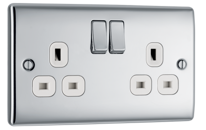 BG Nexus Metal Polished Chrome 13A Switched Socket