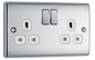 BG Nexus Metal Polished Chrome 13A Switched Socket