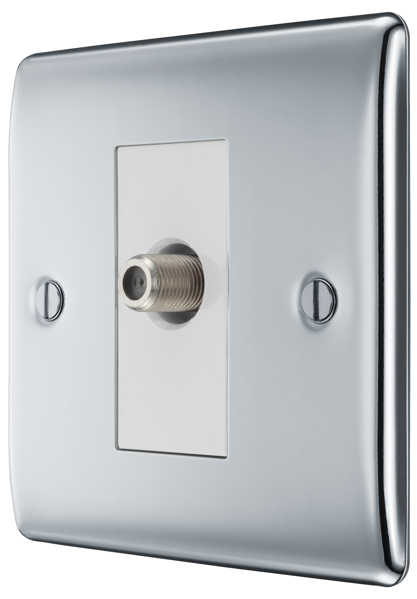BG Nexus Metal Polished Chrome Co-Axial & Satellite Socket