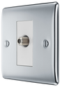BG Nexus Metal Polished Chrome Co-Axial & Satellite Socket